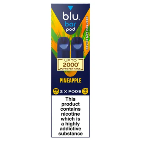 blu bar pod Pineapple Vape Pods 20mg/ml 2 x 2ml