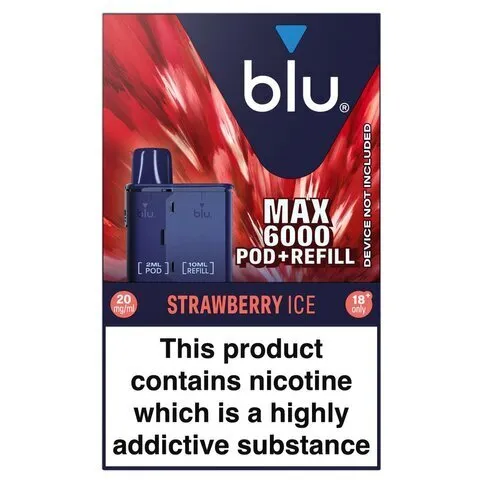 Blu MAX 6000 Strawberry Ice (Pod+ Refill)