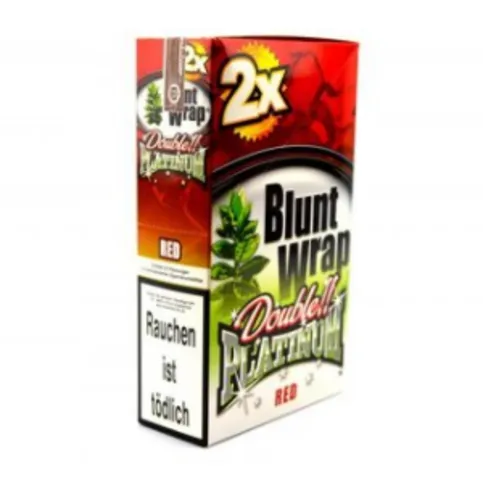 Blunt Wrap Double Wrap Platinum Red 2 Pack