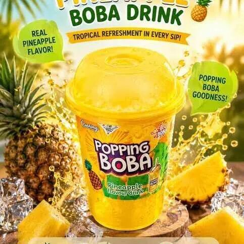 Boba Drink Pineapple 