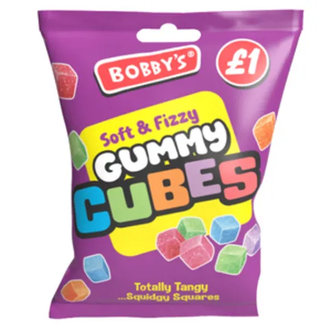Bobby's Soft & Fizzy Gummy Cubes 160g