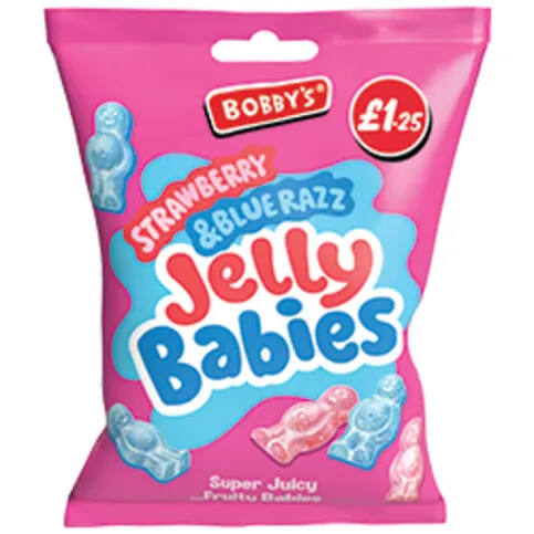 Bobby's Strawberry Blue Razz Jelly Babies 120g
