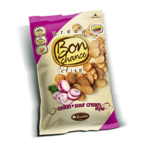 Bon Chance Onion & Sour Cream Style Bread Crisps 120g