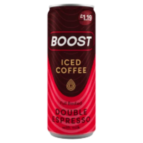 CHILLED: BOOST ICED DOUBLE ESPRESSO PM£1.19 250ML