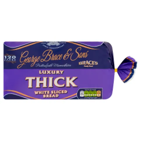 Braces Thick White Bread 800g