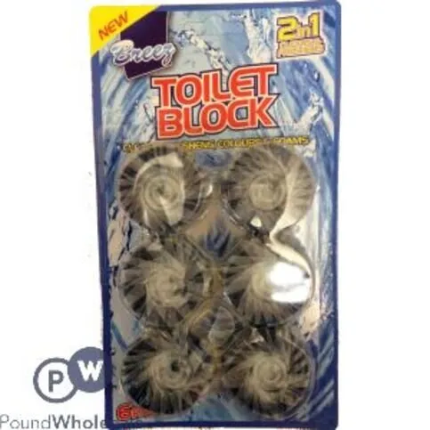 BREEZ 2 IN 1 TOILET BLOCK 6 PACK