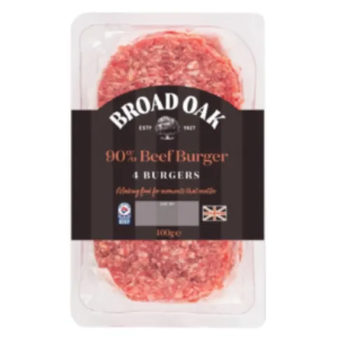 Broad Oak British Beef Burgers 4 Pack