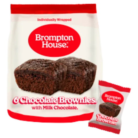 CHILLED: BROMPTON HOUSE 6 CHOCOLATE BROWNIE BAG 120G