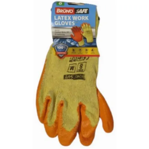 Bruno Safe Latex Work Gloves Medium Size 8
