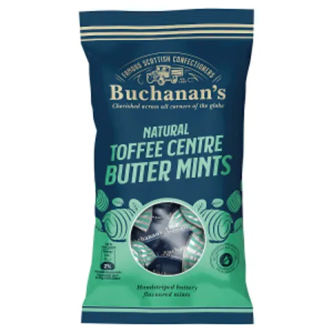 Buchanan's Natural Toffee Centre Butter Mints 140g