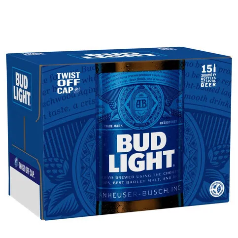 Bud Light 15 x 330ml Bottles