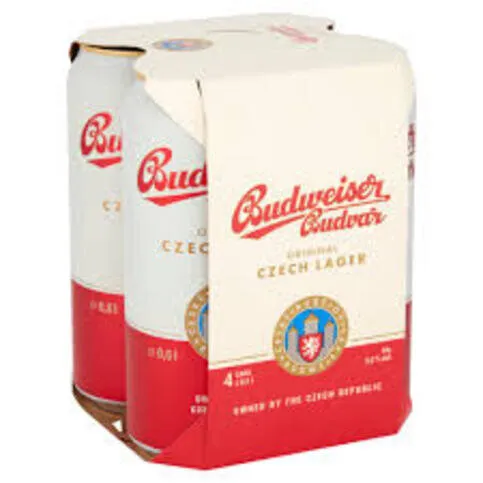 Budweiser Budvar 4 Pack Cans