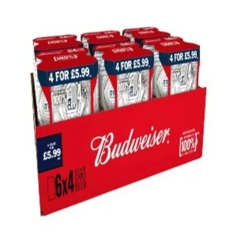 Budweiser Lager 24x440ml Case Deal