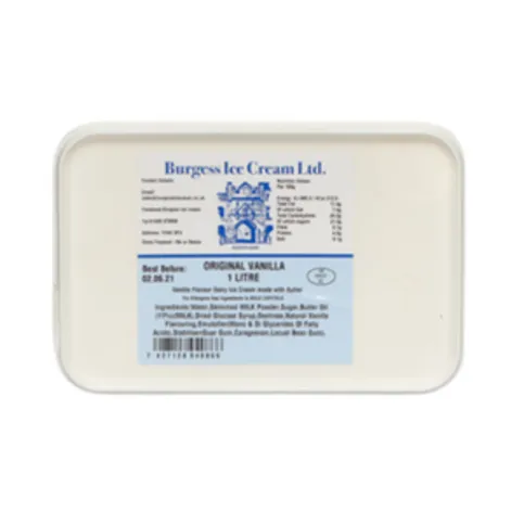 Burgess Vanilla Ice Cream 1L