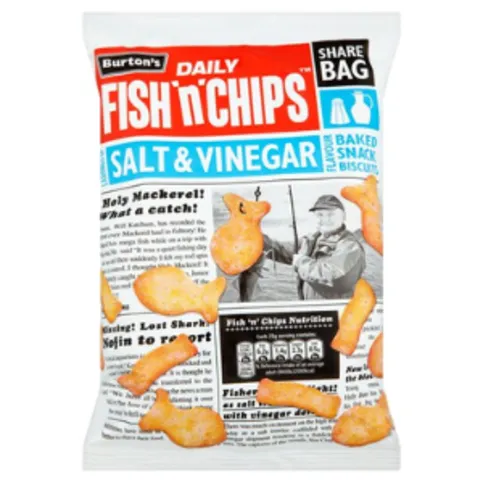 Burtons Fish & Chips Salt & Vinegar 125g