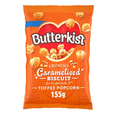 Butterkist Crunchy Caramelised Biscuit Flavour Toffee Popcorn 155g