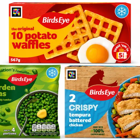 Buy Be Potato Waffles, Crispy Chicken And Garden Peas For £6