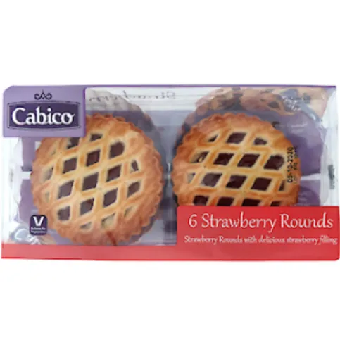 Cabico 6 Strawberry Rounds 200g