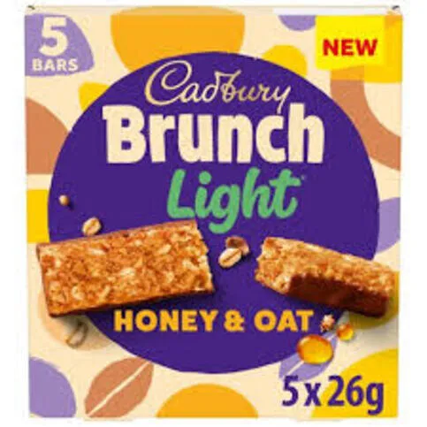 Cadbury Brunch Light Oat & Honey Cereal Bars 4pk 104g 4x104g