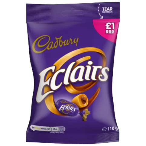CADBURY CHOCOLATE ECLAIRS PM£1 110G