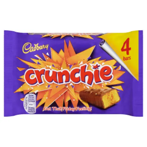 Cadbury Crunchie Chocolate Bar 4 Pack 104g