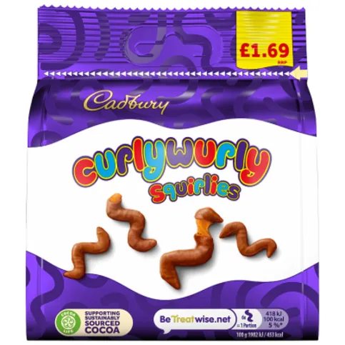 Cadbury Curlywurly Squirlies Chocolate 85g