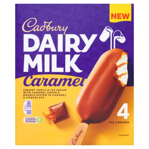 Cadbury Caramel Sticks 4pk 360ml