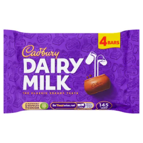 Cadbury Dairy Milk Chocolate Bars 4 x 27.2g
