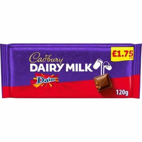 Cadbury Dairy Milk Daim Chocolate Bar 120g