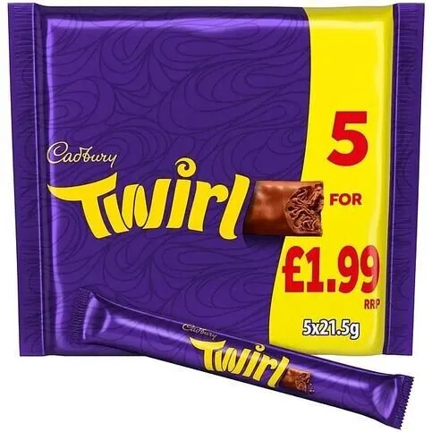 CADBURY TWIRL 5PK PM£1.75 108G