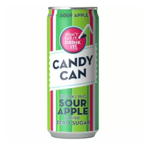 Candy Can Sparkling Sour Apple Zero Sugar Can 330ml