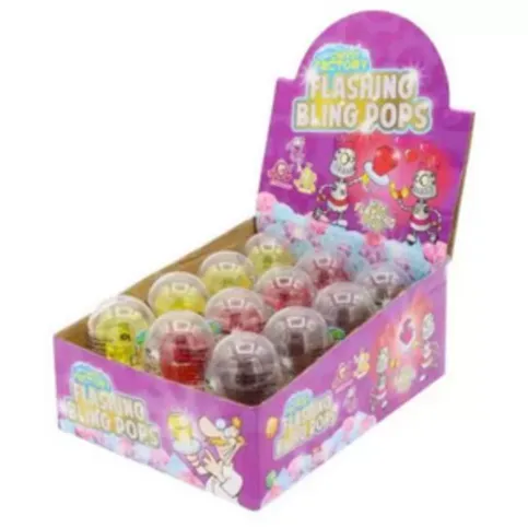 Candy Factory Flashing Bling Pops Sweet 10g