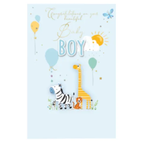 Congratulations Baby Boy Birth Card