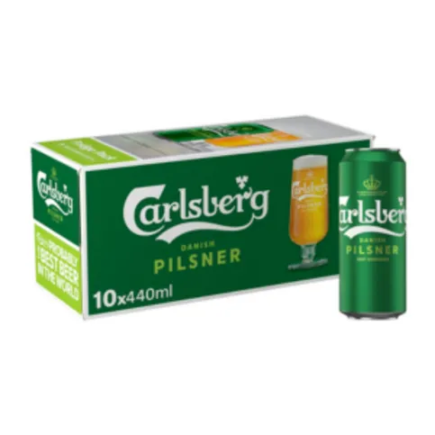Carlsberg Danish Pilsner Lager Beer 10 x 440ml