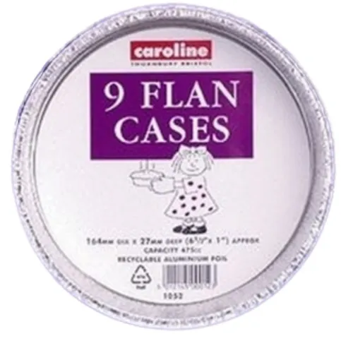 Caroline 15cm Foil Flan Case 9 Pack