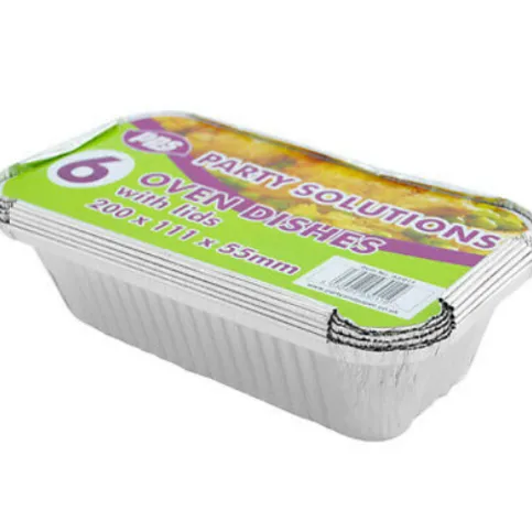 Caroline Foil Oven Dish & lid 6 Pack