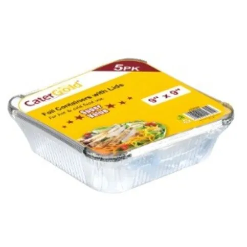 Cater Gold Foil Containers With Lids