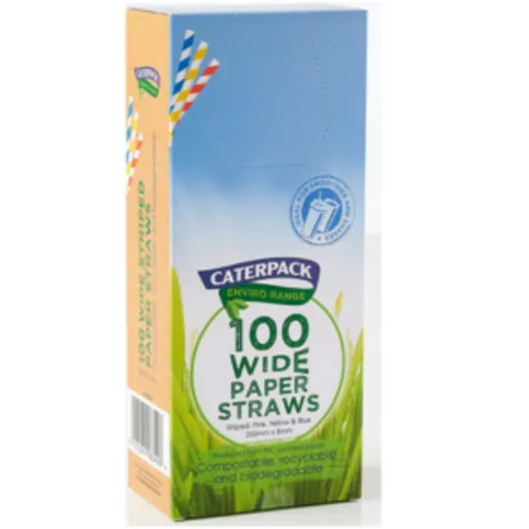 Caterpack Enviro Wide Paper Straws 100's