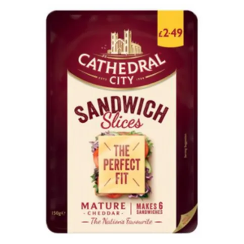 Cathedral City 6 Slices Mature Cheddar Cheese 150g