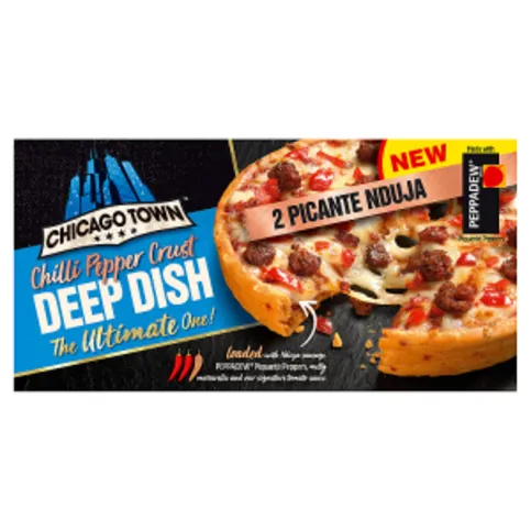 Chicago Town Deep Dish Picante Nduja Chilli Pepper Crust 2 x 153g (306g)