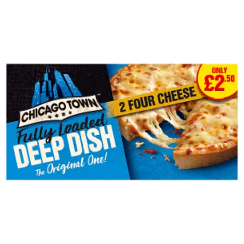Chicago Town Fully Loaded Deep Dish Four Cheese Pizzas 2 x 148g (296g)