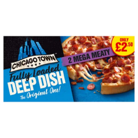 Chicago Town Fully Loaded Deep Dish Mega Meaty Pizzas 2 x 157g (314g)