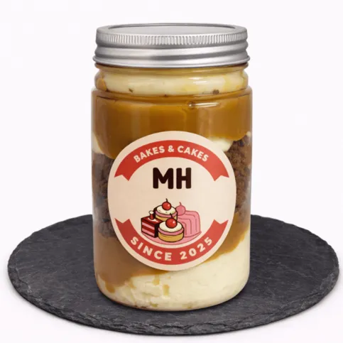 Chocolate and Caramel Cake Jar