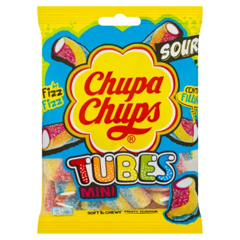 Chupa Chups Soft & Chewy Fruity Flavour Mini Tubes 130g