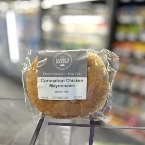 Clark's Coronation Chicken Mayonnaise Brown Roll