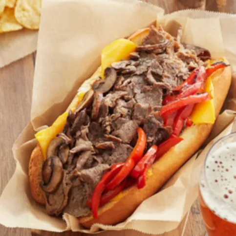 Clark's Fajita Steak & Cream Cheese Baguette