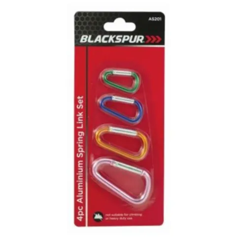 Blackspur Aluminium Karabiner Spring Links 4 Pack