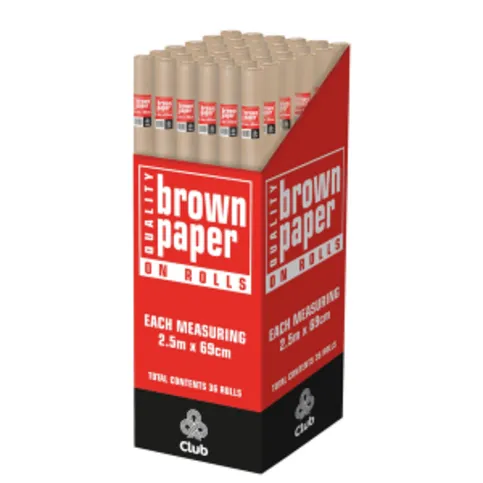Club Brown Paper Roll 2.5m