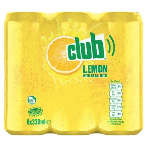 6x330ml Club Lemon 6x330ml