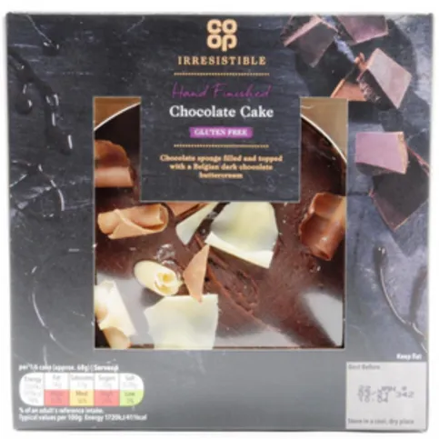 Co-ор Irresistible Gluten Free Chocolate Cake 427g